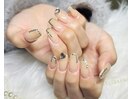 ハートネイル/秋ネイル