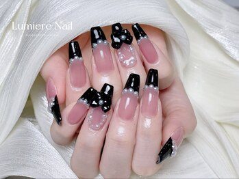 ルミエール ネイル モンナカ(Lumiere Nail Monnaka)/オンブレフレンチ/冬ネイル