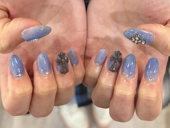 アングゥ ウル(ungu ul)/ブルー/十字架パーツ