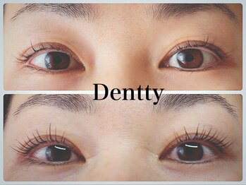 ネイルサロン デンティ(Dentty)の写真/根元からしっかり立ち上げる♪かけるほど黒艶ぷるん美仕上がりでメイク時短も◎