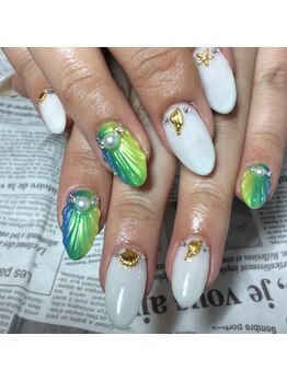 オウシーネイルズ(OUCY nails)/大人気の人魚の鱗ネイル