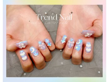 トレンドネイルスタジオ(Trend Nail Studio)/ワンカラー＋パーツ付け放題