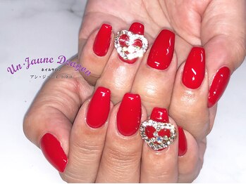 アン ジョーヌドラゴ/【自爪ネイル】赤ネイル