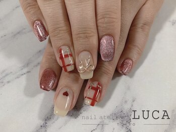 ネイルアトリエルカ(nail atelier LUCA)/R-45 ワンホン クリスマスネイル
