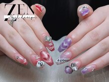 ゼン ネイル デザイン 池袋(ZEN NAIL DESIGN)/* 長 さだしやり放題×つけ放題