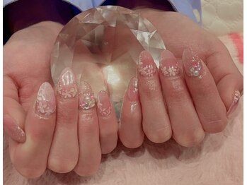 お花とキラキラ