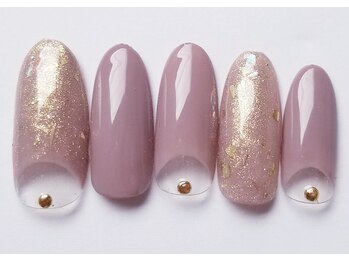 ヘアーアンドネイル ルシア(Hair&Nail Lucia)/ワンカラー&逆フレンチネイル