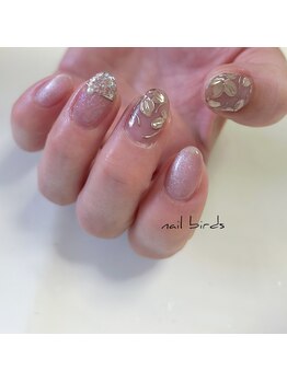 ネイルバーズ(nail birds)/ミラーフラワーネイル