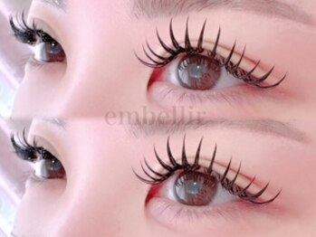 アンベリール(embellir)の写真/バインドロック/フラットラッシュ/コーティング付まつぱ！!実力派スタッフによる技術×キープ力で持続◎