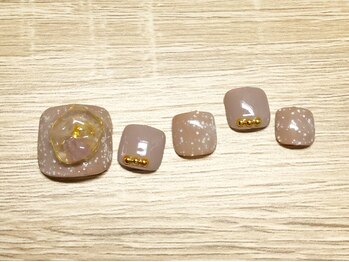ネイルサロンアンドスクール ミュー(Nail Salon & school mieux)/《FOOTの季節♪》天然石ネイル