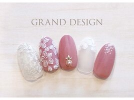 大人フラワーネイル