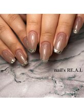 ネイルズリアル(nail's REAL)/ラメフレンチネイル