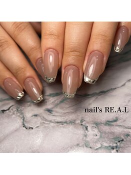 ネイルズリアル(nail's REAL)/ラメフレンチネイル