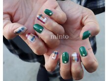 ミント(minto)/チェックネイル