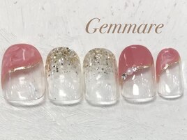 マーブルフレンチネイル