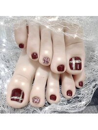 フットネイル冬秋デザイン