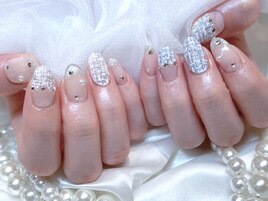 上品ツイード×ちゅるんヌーディ