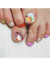 わたしのネイルとよもぎ蒸し/パフェネイル