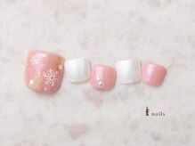 アイネイルズ 横浜EAST店(I-nails)/ガーリーキラキラ雪フット