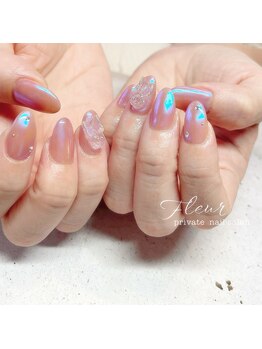 フルール(fleur)/ブルーミラーネイル