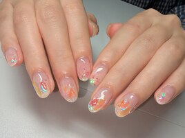 夕日ネイル