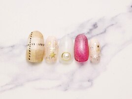 ふんわりチェックネイル初￥7500