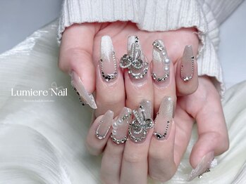 ルミエール ネイル モンナカ(Lumiere Nail Monnaka)/オンブレフレンチ/冬ネイル