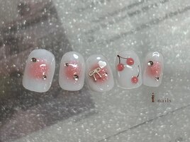 さくらんぼチークネイル