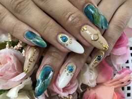 1 大理石ネイル