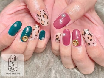 ネイルズガッシュ 溝の口店(NAILs GUSH)/柄ネイル/シンプル/持ち込み