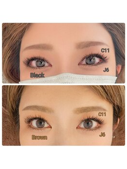 ラングル(L'ongle)/ブラックとブラウンの違いです