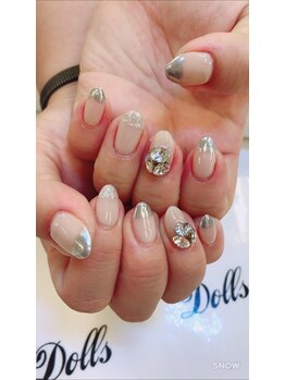 トータルビューティーサロン ドールズ(total beauty salon Dolls)/ハーフミラーネイル