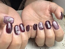 ビューティフルムーン ネイル 本厚木(Beautiful Moon Nail)/秋らしくマグネットネイル