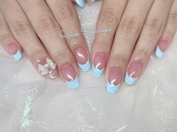 クイックスカルプ 高田馬場(Quick Sukarupu)/リボンフレンチネイル