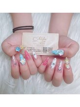 アキコネイルサロン(Akikoネイルサロン)/10本長さだし＋持ち込みデザイン