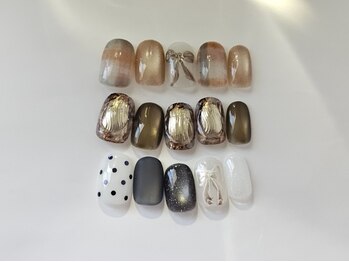 ベノワ(benoit)の写真/【トレンド合わせて毎月変わるDesign/Full artコース】何度も見たくなるこだわりを詰めた理想のネイルに♪