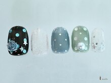 アイネイルズ 横浜WEST店(I-nails)/バラホロドットパール¥9480