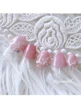 たゆ ネイル(たゆnail)/オフィスピンク丸フレンチネイル