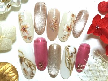 パーフェクトネイル 桜ヶ丘店(Perfect Nail)の写真/【￥8250☆選べるマグネットネイルネイル】大人の可愛さで1ランクUPのデザイン☆カラー変更OK