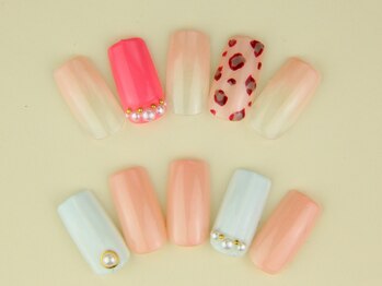 ライトネイルズ イバラキ(light nails IBARAKI)/シンプルめなお呼ばれネイル♪