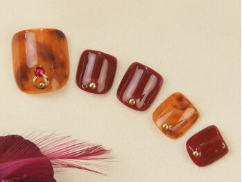 べっ甲×ボルドー