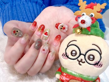 ラルネイル 大宮(Lull. nail)/#クリスマス#サンタ#トナカイ#冬