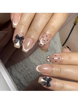 ヴィーナスネイル(Venus Nail)/持ち込みデザイン　miumiu風