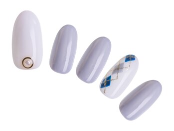 プラスネイル 銀座中央通り店(PLUS NAIL)/【435】アーガイル×上品￥6,589