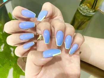 バンキッシュ(Vanquish)/ブルーxパステルネオン