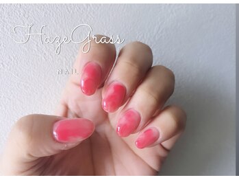 ハズグラスネイル(Haze Grass nail)/ニュアンスネイル【ピンク】