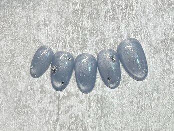 カシータ(casita)/寒色奥行きラメマグネイル