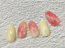 ラウレアネイル(Laule’a Nail)/【定額】桃ネイル もも ピーチ