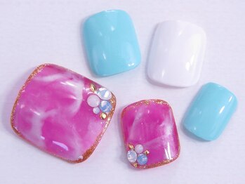 トータルビューティーアンドアズフローラ(Total Beauty & a`s Flora)/フット★大理石ネイル