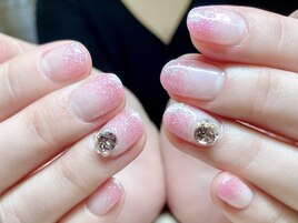 ラメグラ＋ビジュー☆